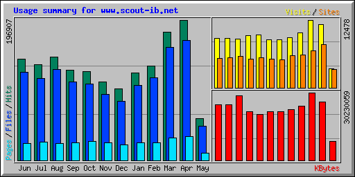 Usage summary for www.scout-ib.net